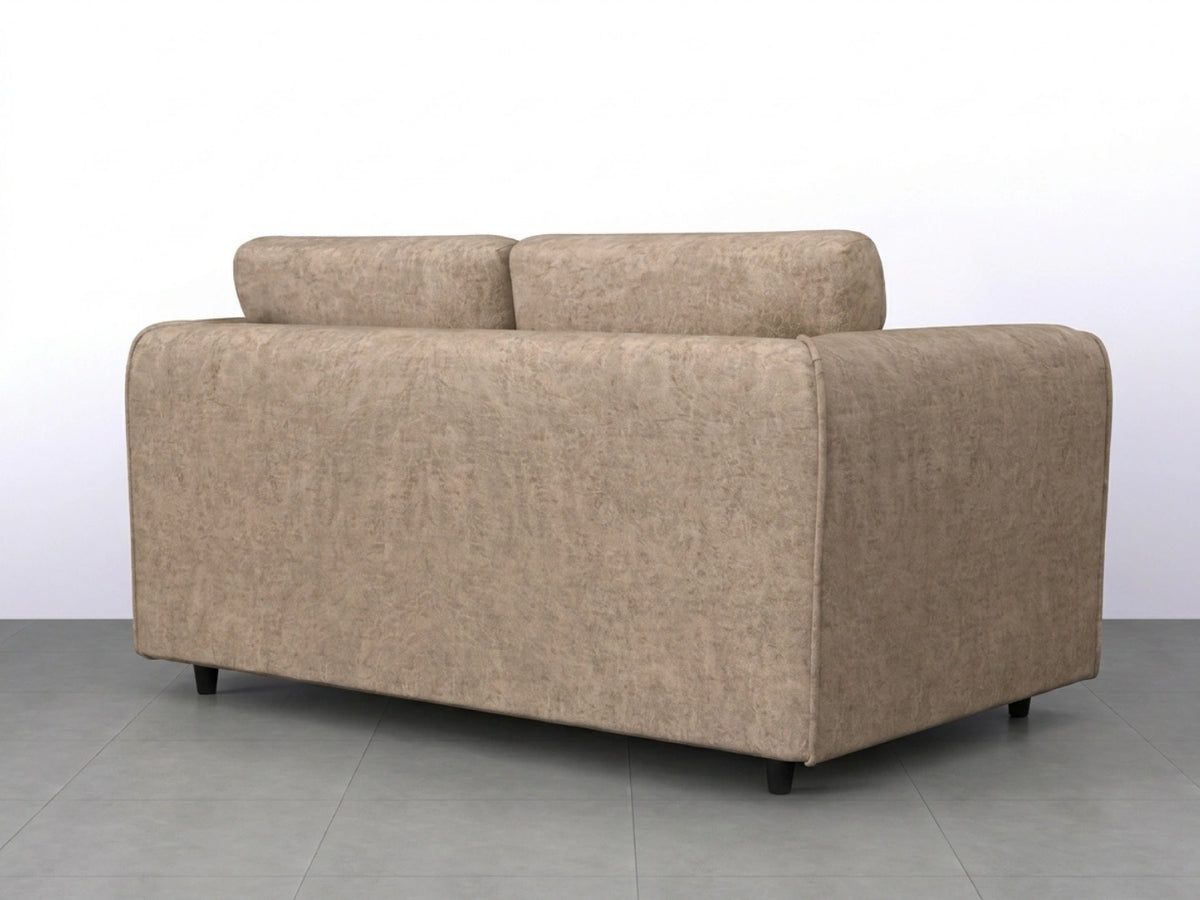 Cream leather 2-seater Dillon sofa from Gamzo Outlet featuring plush cushions and sleek design.
