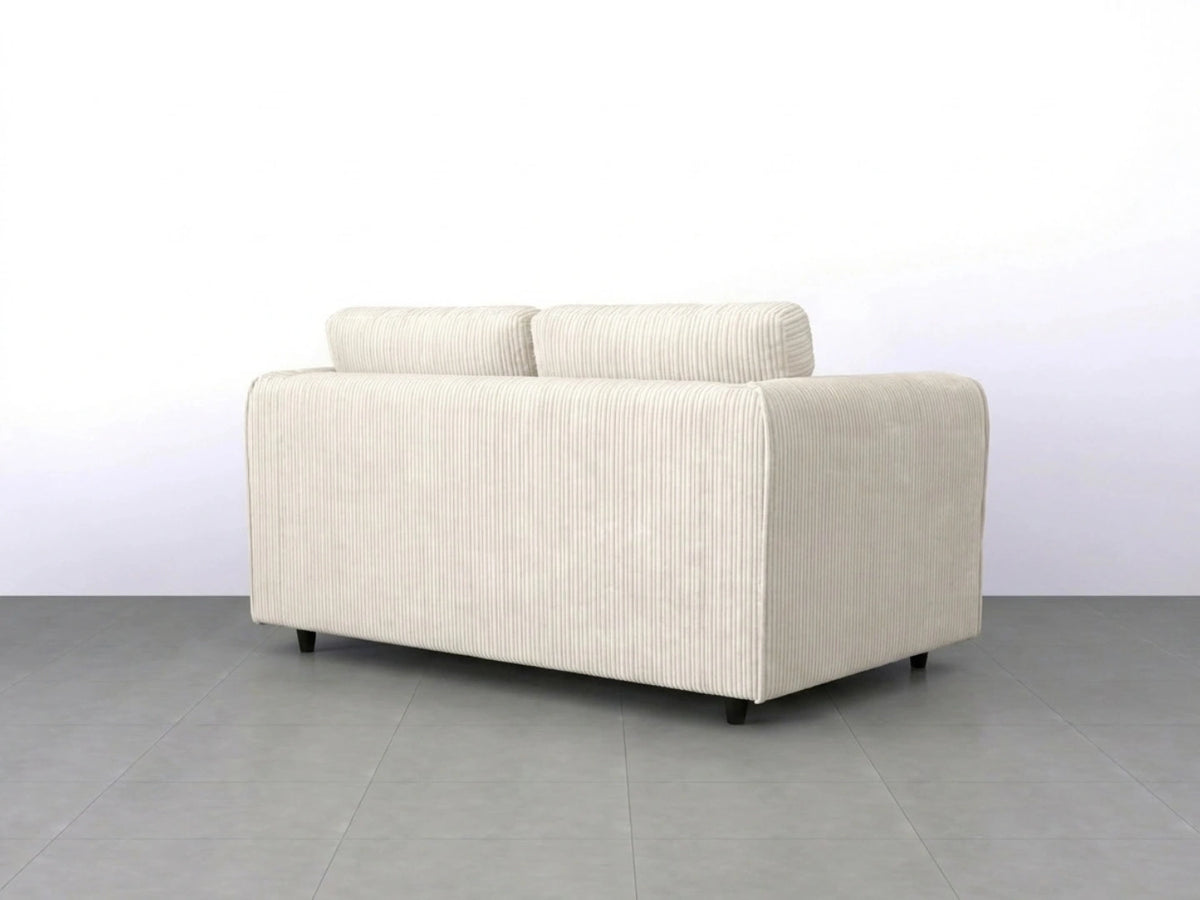 Cream Gamzo Outlet Jumbo Cord 2 Seater sofa with full back and plush cushions, ideal for modern living rooms.