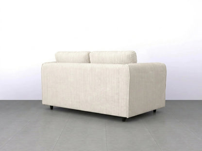 Cream Gamzo Outlet Jumbo Cord 2 Seater sofa with full back and plush cushions, ideal for modern living rooms.