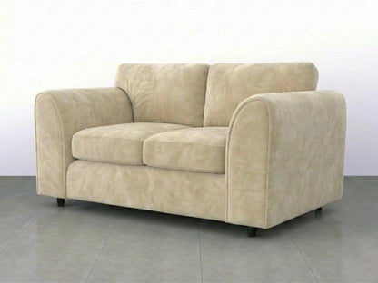 Plush Velvet Fabric Full Back Sofa Set