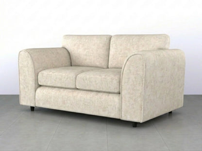 Cream Gamzo Outlet Alaska Fabric full back sofa set with two seats and plush cushions in a modern living room setting.