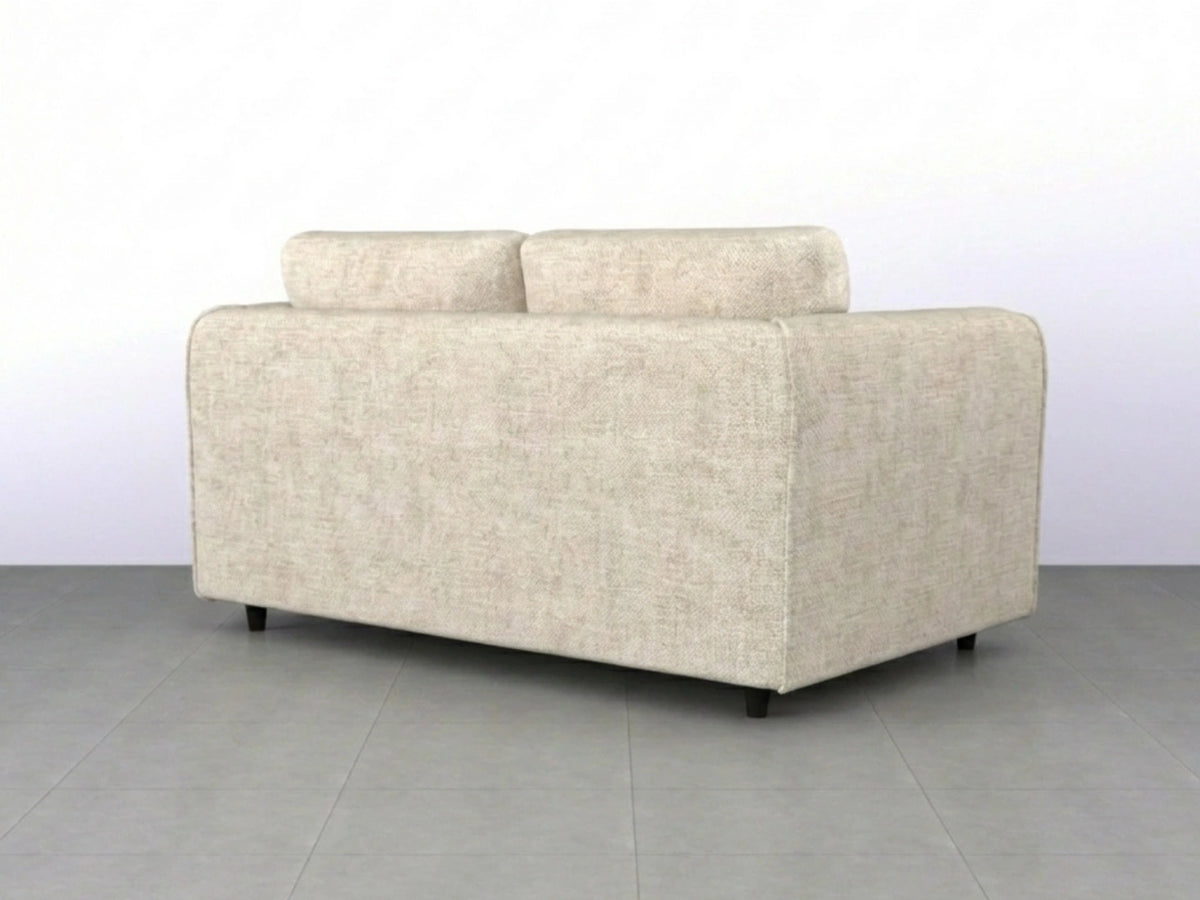 Cream fabric 2-seater sofa from Gamzo Outlet's Alaska full back sofa set, showcasing plush cushioning and modern design.