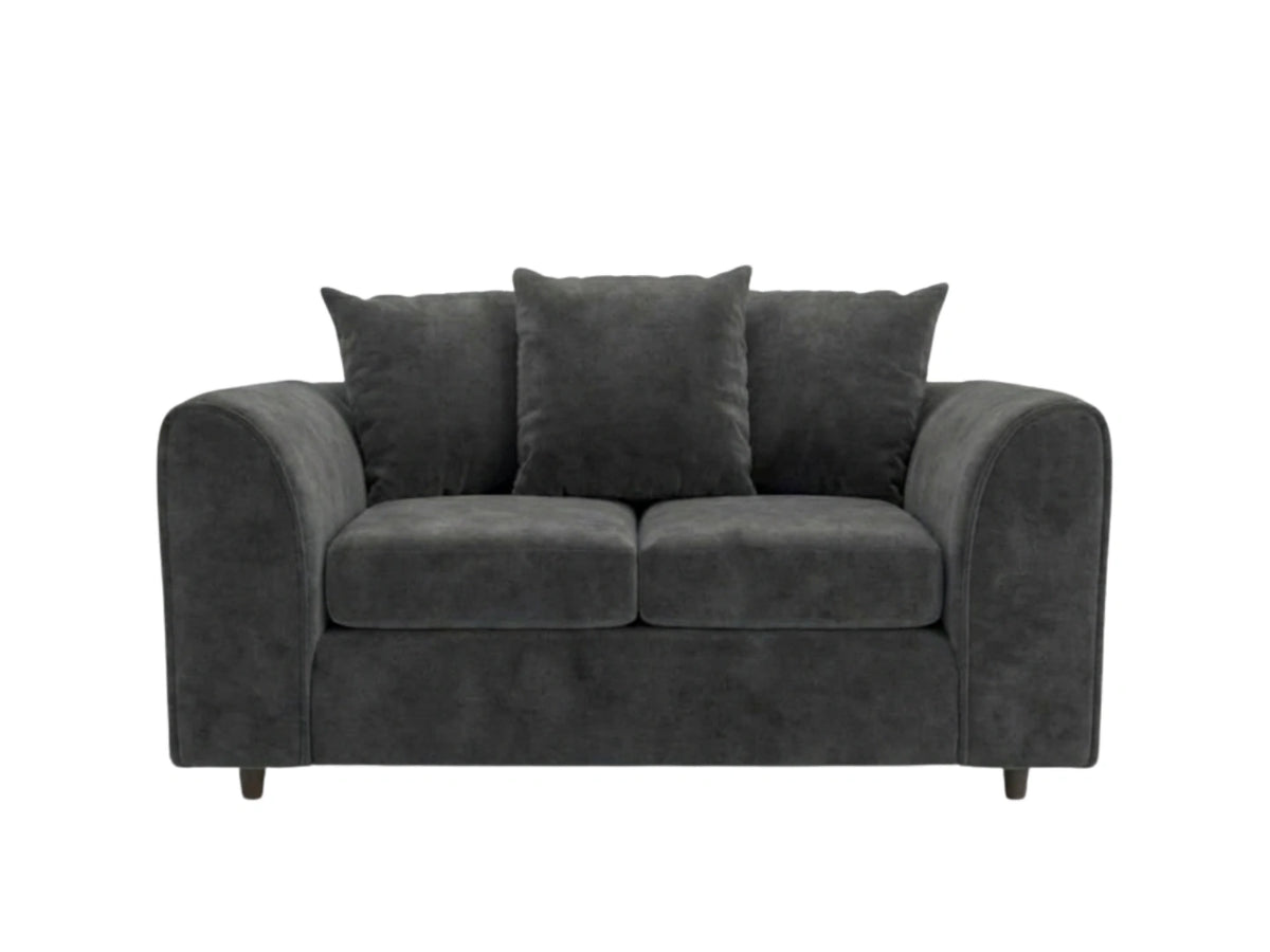 Plush Fabric Scatter Back Sofa Set