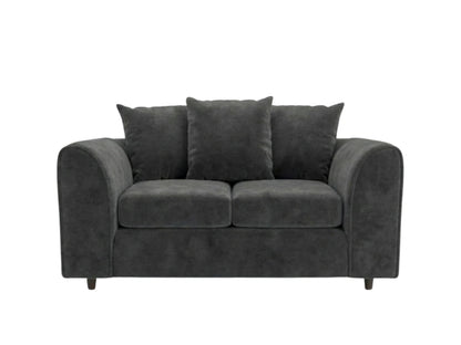 Plush Fabric Scatter Back Sofa Set