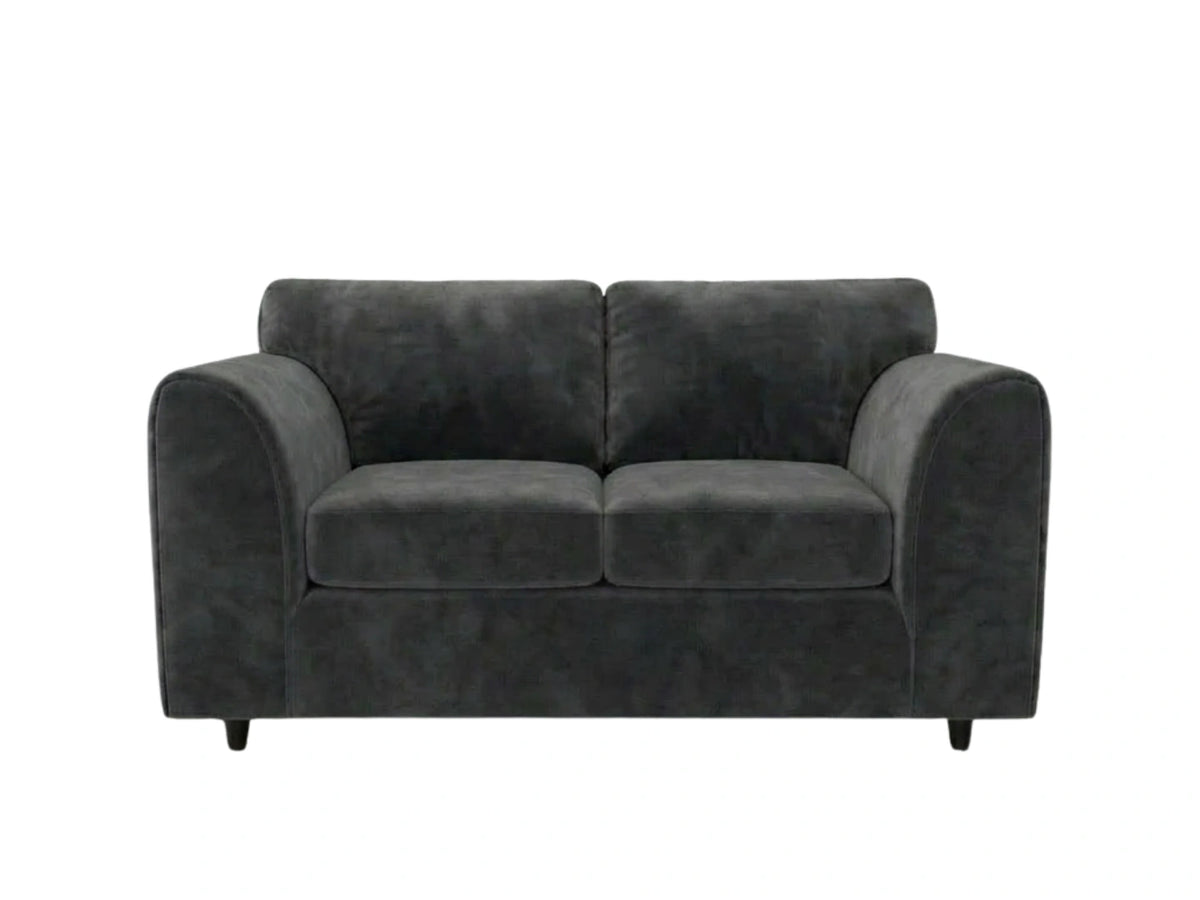 Plush Velvet Fabric Full Back Sofa Set
