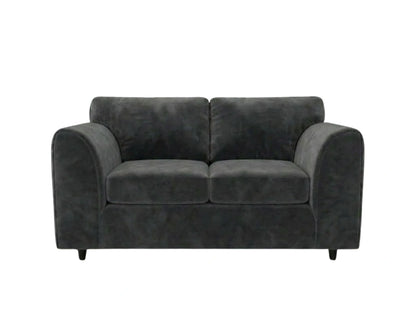 Plush Velvet Fabric Full Back Sofa Set