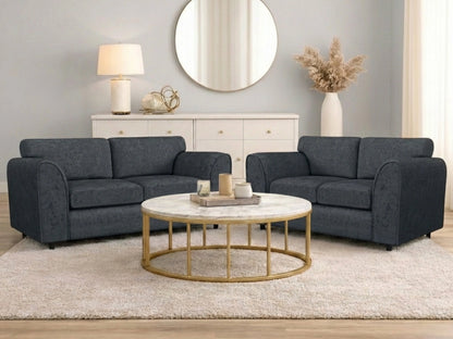 Alaska Fabric Full Back Sofa Set