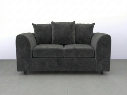 Plush Fabric Scatter Back Sofa Set