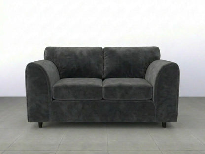 Plush Velvet Fabric Full Back Sofa Set