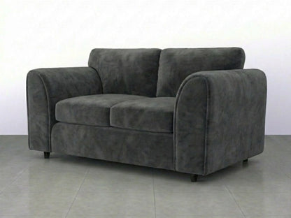 Plush Velvet Fabric Full Back Sofa Set