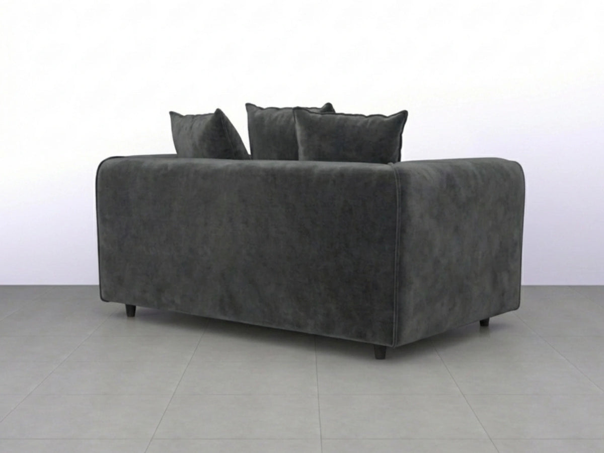 Plush Fabric Scatter Back Sofa Set