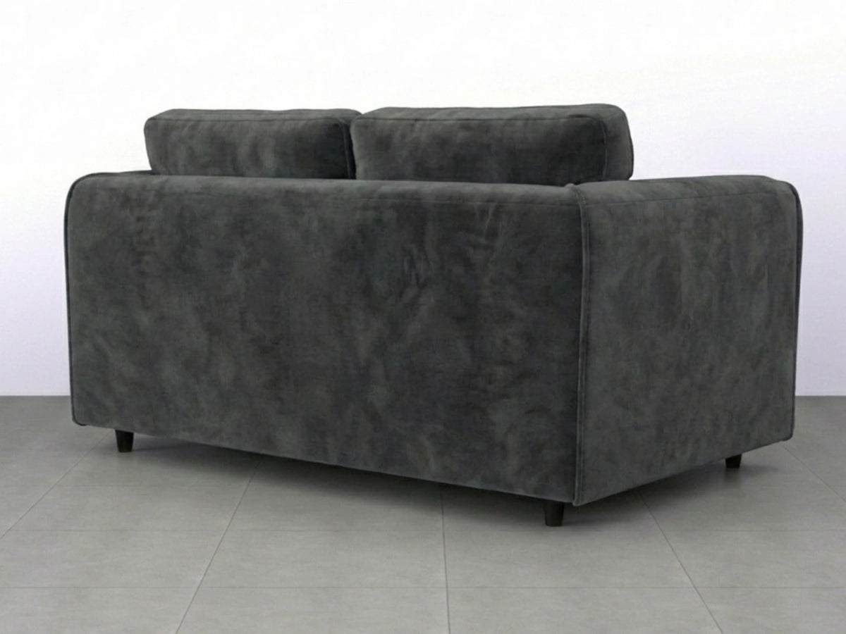 Plush Velvet Fabric Full Back Sofa Set