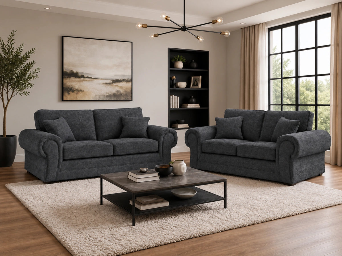 Wilcot Fabric Full Back Sofa Set
