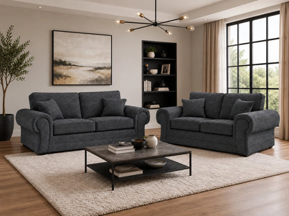 Wilcot Fabric Full Back Sofa Set