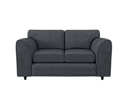 Dark grey Gamzo Outlet Alaska fabric full back 2-seater sofa set with plush cushions and modern design.