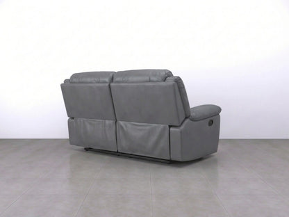Grey Gamzo Outlet Model R 2 Seater Recliner Sofa with plush cushions and reclining feature, perfect for modern living rooms.