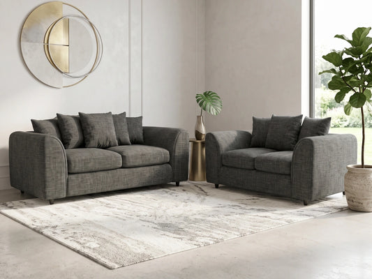 Lisbon Fabric 2 Seater Scatter Back Sofa