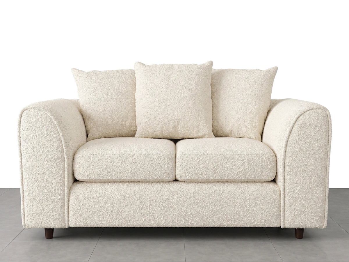 Boucle Fabric Scatter Back Sofa Set
