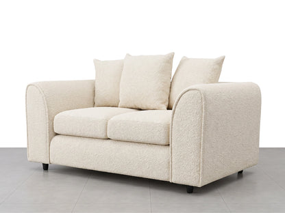 Boucle Fabric Scatter Back Sofa Set
