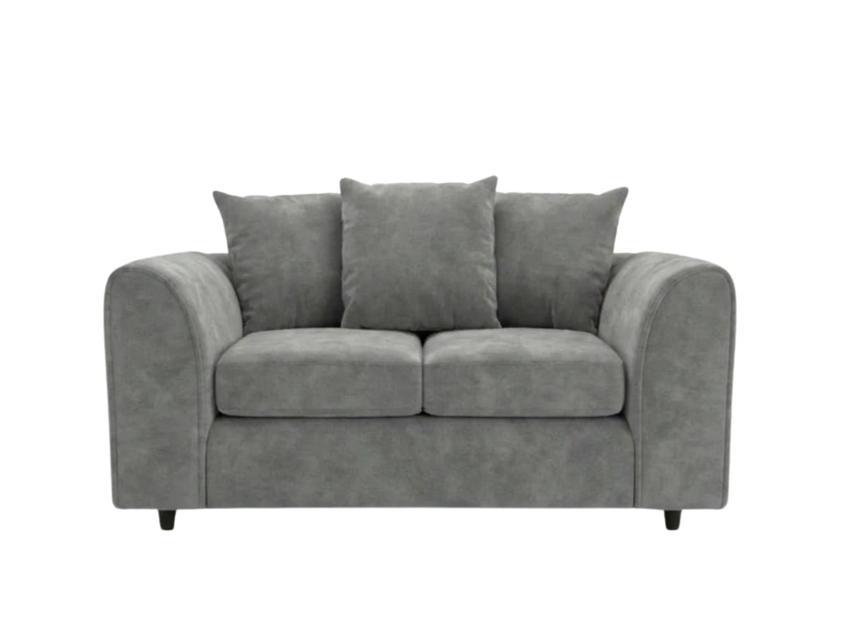 Plush Fabric Scatter Back Sofa Set