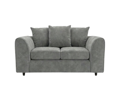Plush Fabric Scatter Back Sofa Set