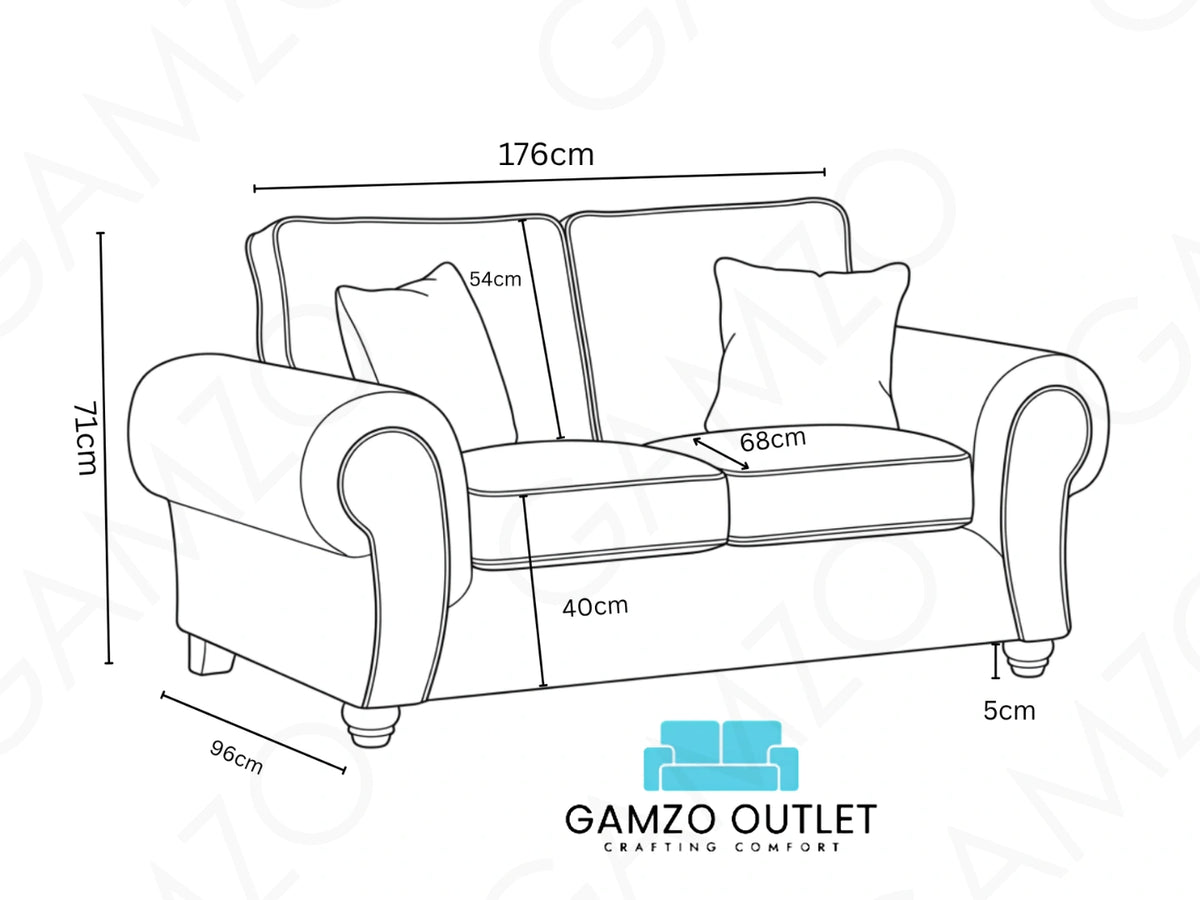Wilcot Fabric Full Back Sofa Set