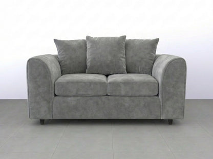 Plush Fabric Scatter Back Sofa Set