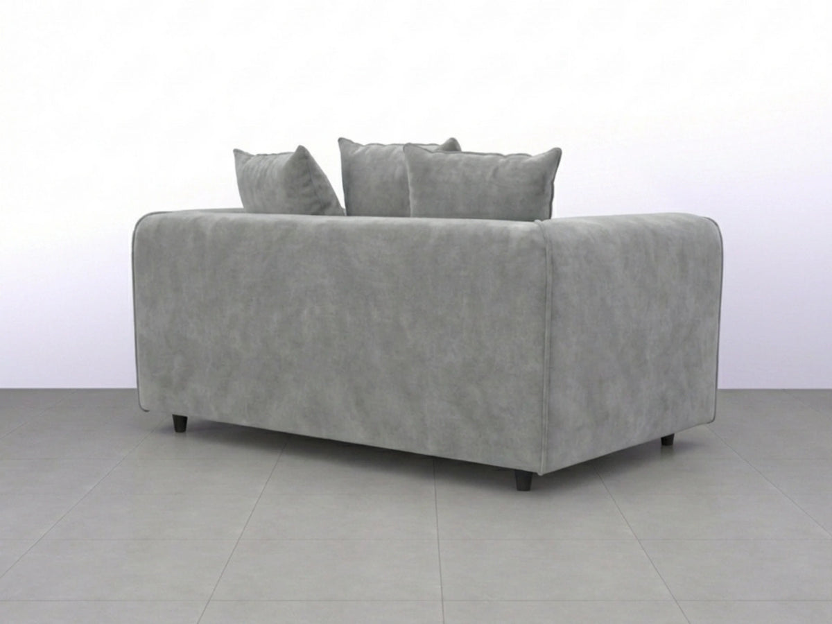Plush Fabric Scatter Back Sofa Set