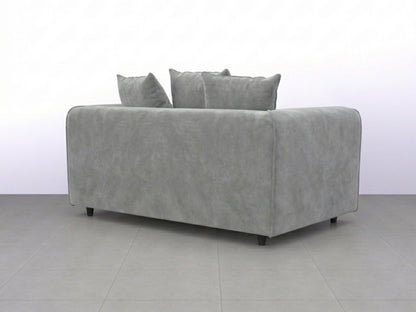 Plush Fabric Scatter Back Sofa Set