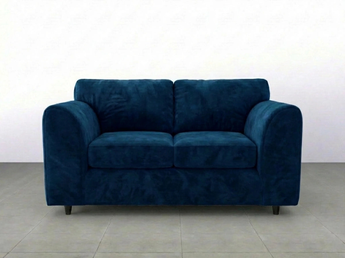 Plush Velvet Fabric Full Back Sofa Set