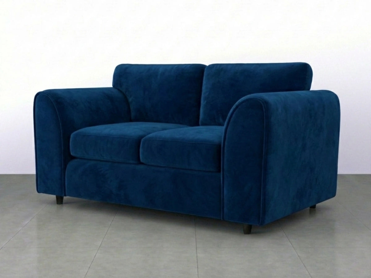 Plush Velvet Fabric Full Back Sofa Set