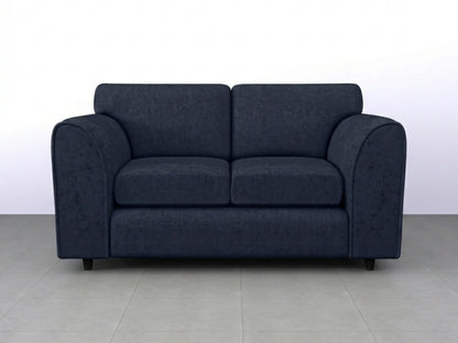 Midnight blue Gamzo Outlet Alaska Fabric full back 2-seater sofa set with plush cushions and modern design.