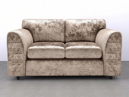 Crushed Velvet 2 Seater Full Back Sofa