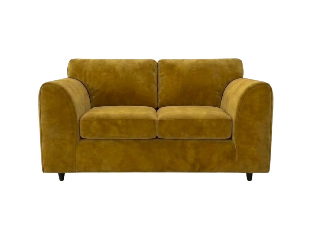 Plush Velvet Fabric Full Back Sofa Set