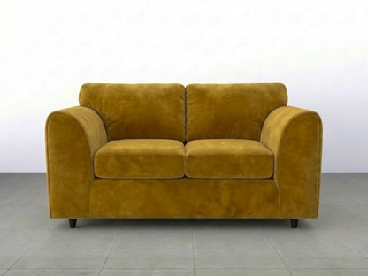 Plush Velvet Fabric Full Back Sofa Set