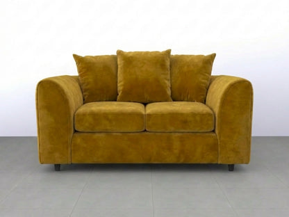 Plush Fabric Scatter Back Sofa Set