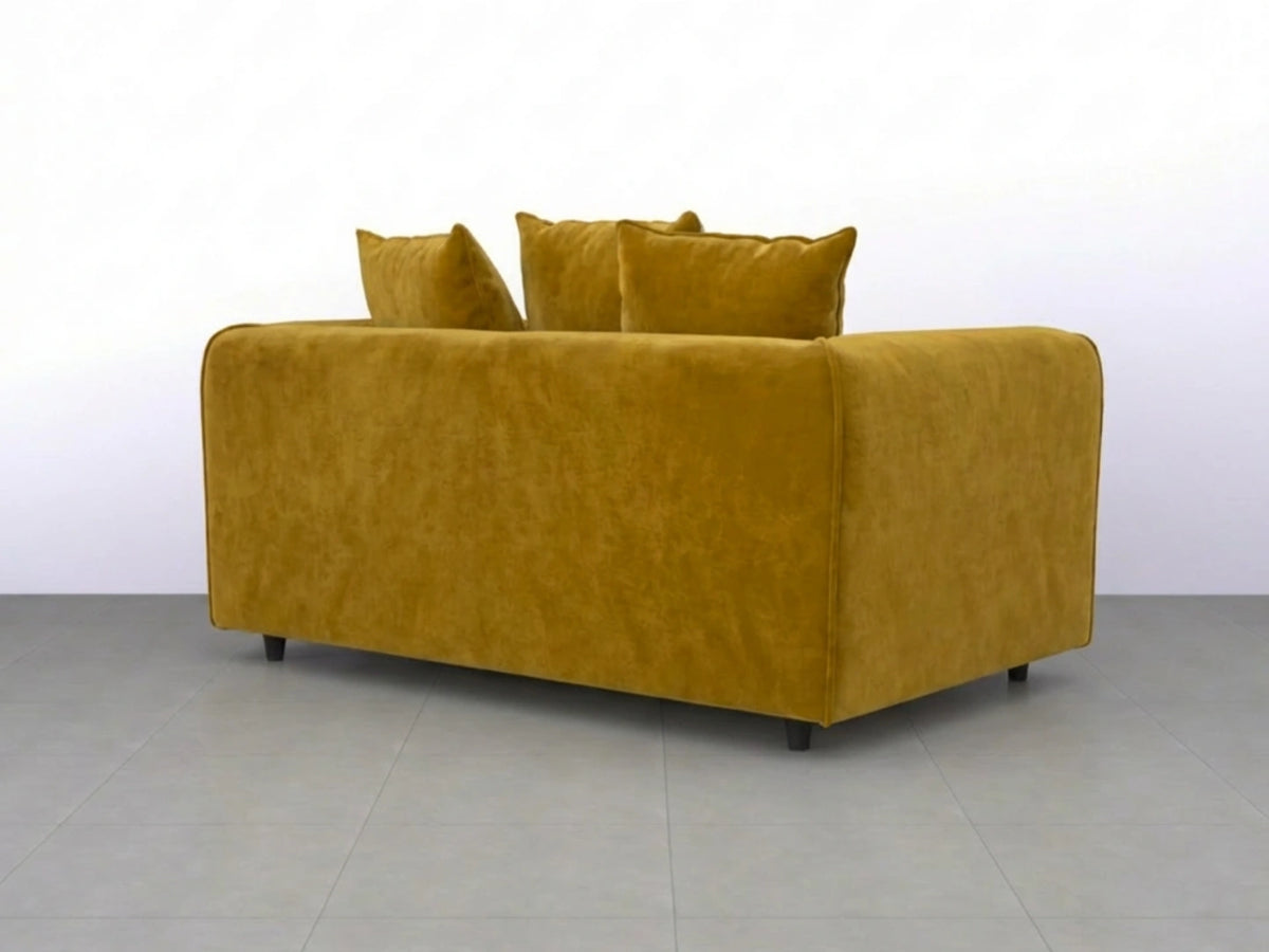 Plush Fabric Scatter Back Sofa Set