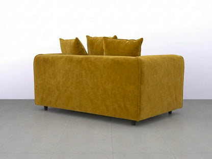 Plush Fabric Scatter Back Sofa Set