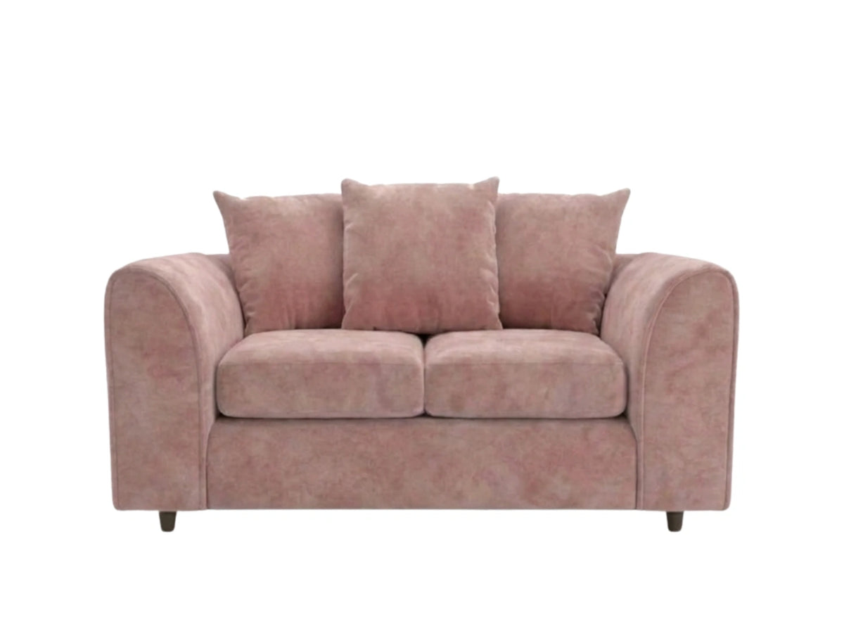 Plush Fabric Scatter Back Sofa Set