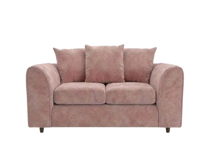 Plush Fabric Scatter Back Sofa Set