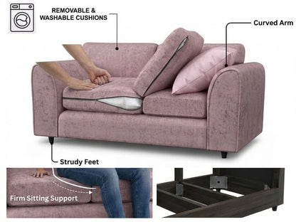 Alaska Fabric Full Back Sofa Set