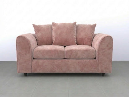 Plush Fabric Scatter Back Sofa Set