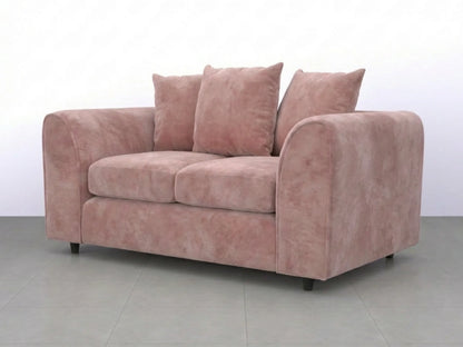 Plush Fabric Scatter Back Sofa Set