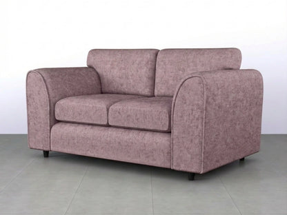 Pink 2-seater fabric sofa from Gamzo Outlet's Alaska Full Back Sofa Set, featuring plush cushions and a modern design.