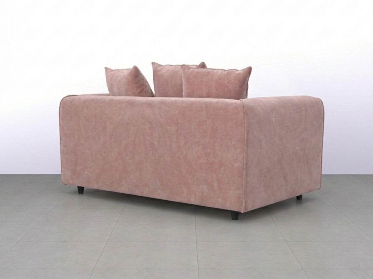 Plush Fabric Scatter Back Sofa Set