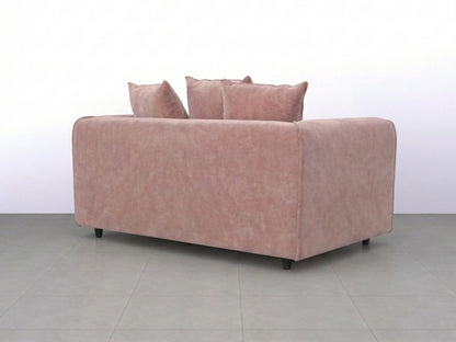 Plush Fabric Scatter Back Sofa Set
