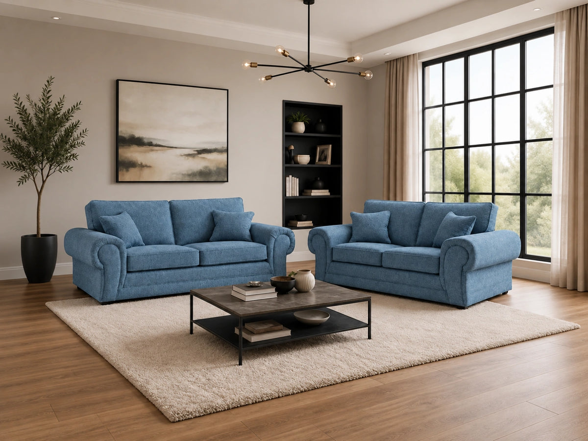 Wilcot Fabric Full Back Sofa Set