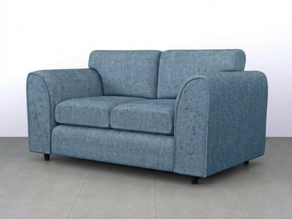 Sky blue Gamzo Outlet Alaska Fabric Full Back 2-seater sofa set showing plush cushions and modern design.