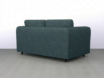 Teal fabric 2-seater sofa from Gamzo Outlet's Alaska Full Back Sofa Set, showcasing plush cushioning and stylish design.