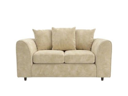 Plush Fabric Scatter Back Sofa Set